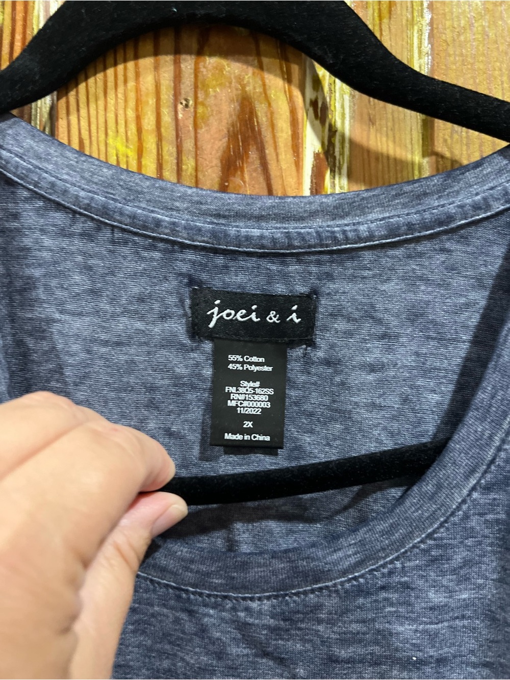 Joei & I Blue 'His Love Never Fails' Short-Sleeve Graphic Tee - Picture 2 of 7